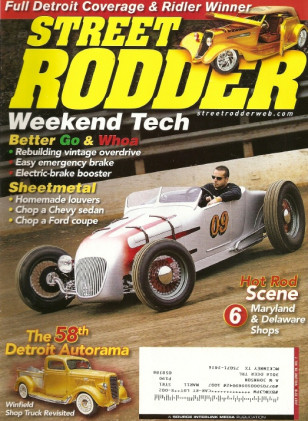 STREET RODDER 2010 JULY - CHOP A 33-34 FORD 3-WINDOW, ELECTRIC BRAKE BOOSTER